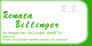 renata billinger business card